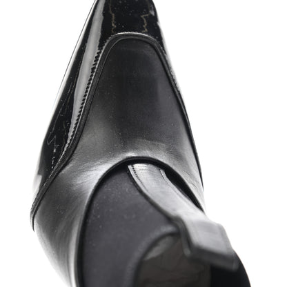 Balenciaga Neoprene Patent Calfskin Scuba Wedge Ankle Boots 38.5 Black 10 of 10