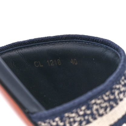 Christian Dior Canvas Embroidered Dway Mules Slide Sandals 40 Deep Blue 8 of 8