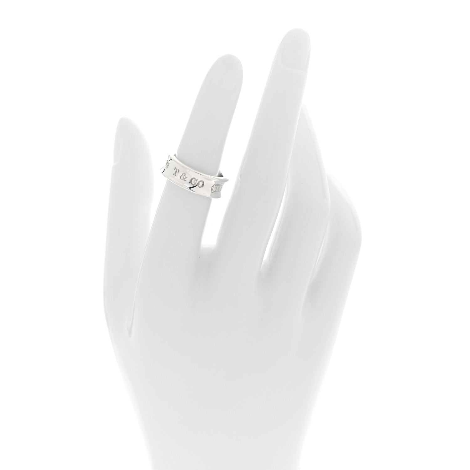 Tiffany Sterling Silver 1837 Band Ring 49 5 2 of 5