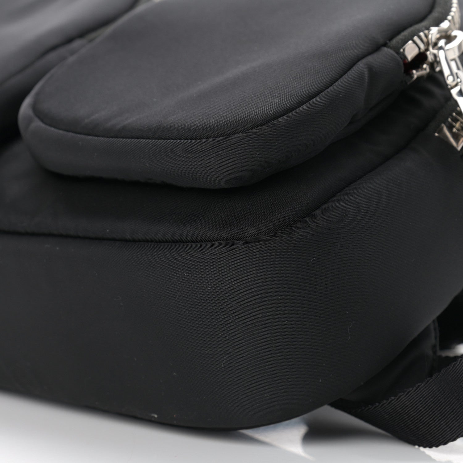Prada Tessuto Nylon Pocket Top Handle Cargo Backpack Black 9 of 9
