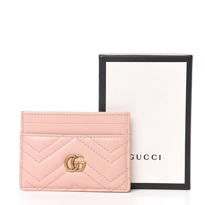 Gucci Calfskin Matelasse GG Marmont Card Holder Perfect Pink 6 of 6