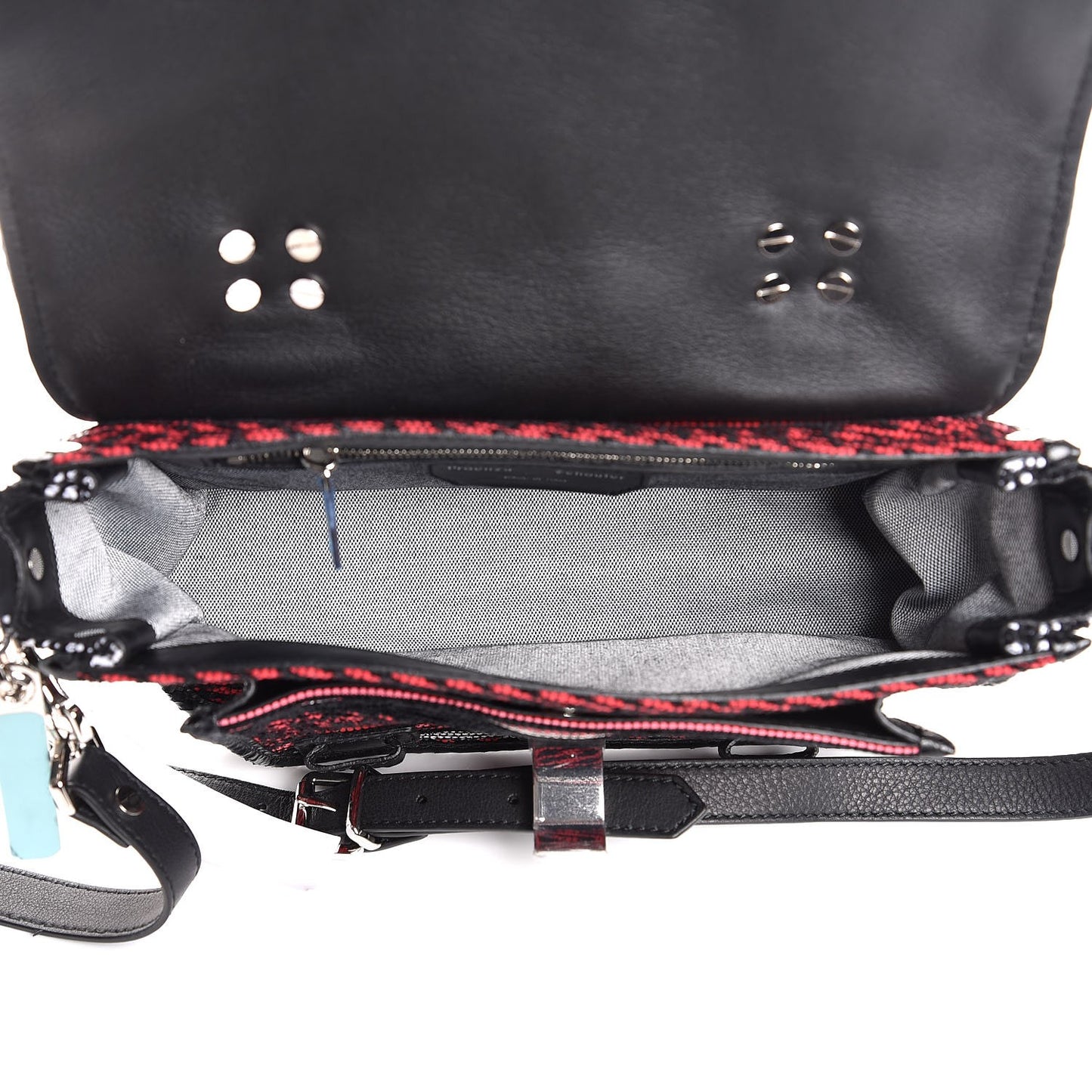 Mixed Woven Tiny PS1 Satchel Black White