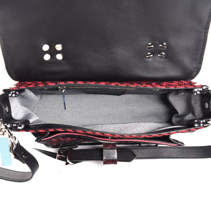Proenza Schouler Mixed Woven Tiny PS1 Satchel Black White 5 of 8
