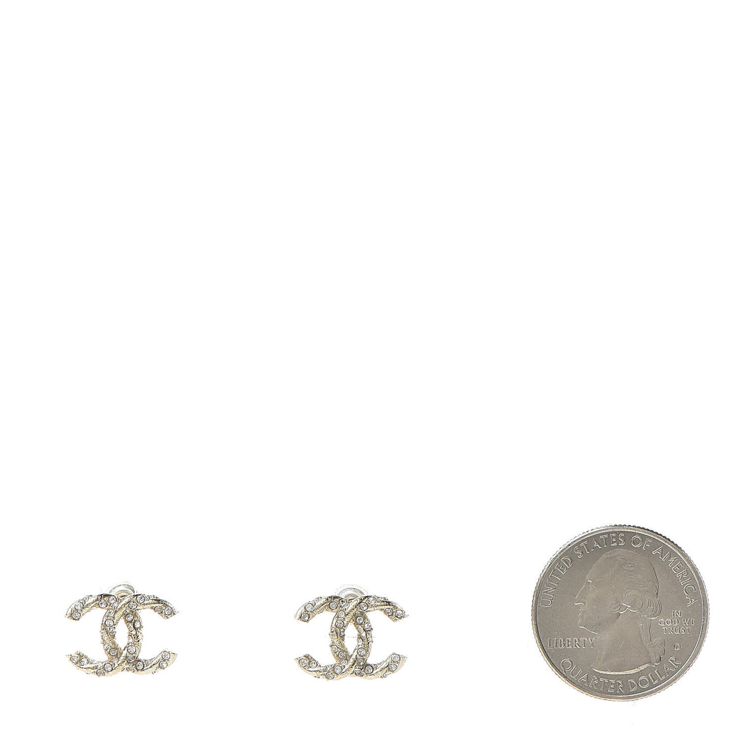 Crystal CC Earrings Gold