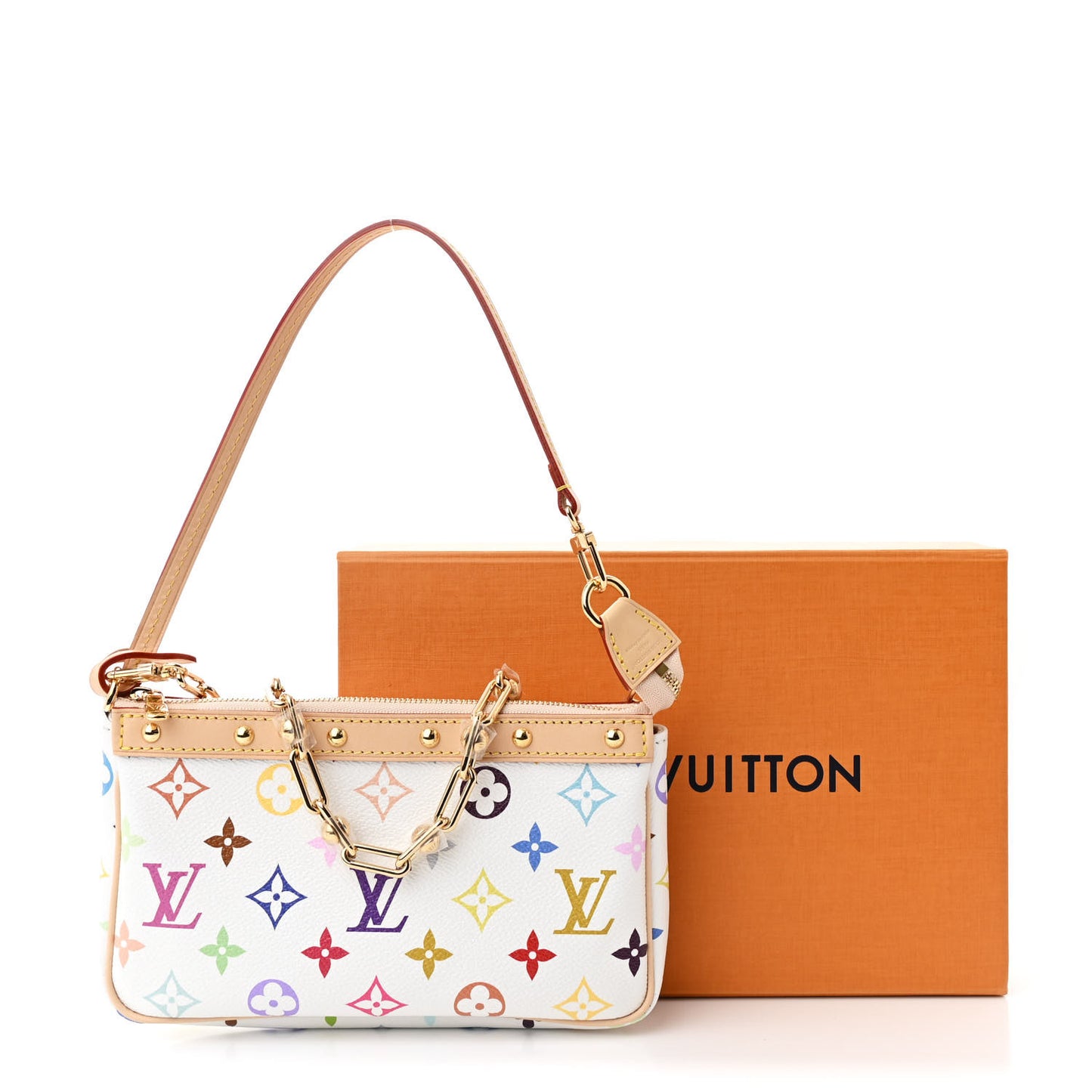LV X TM Monogram Multicolor Pochette Accessories White