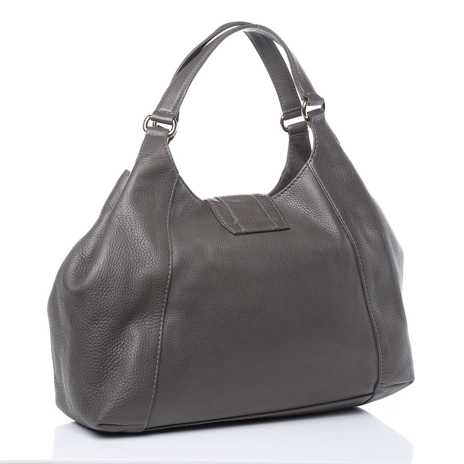 Gucci Pebbled Calfskin Medium Greenwich Shoulder Bag Grey 3 of 11