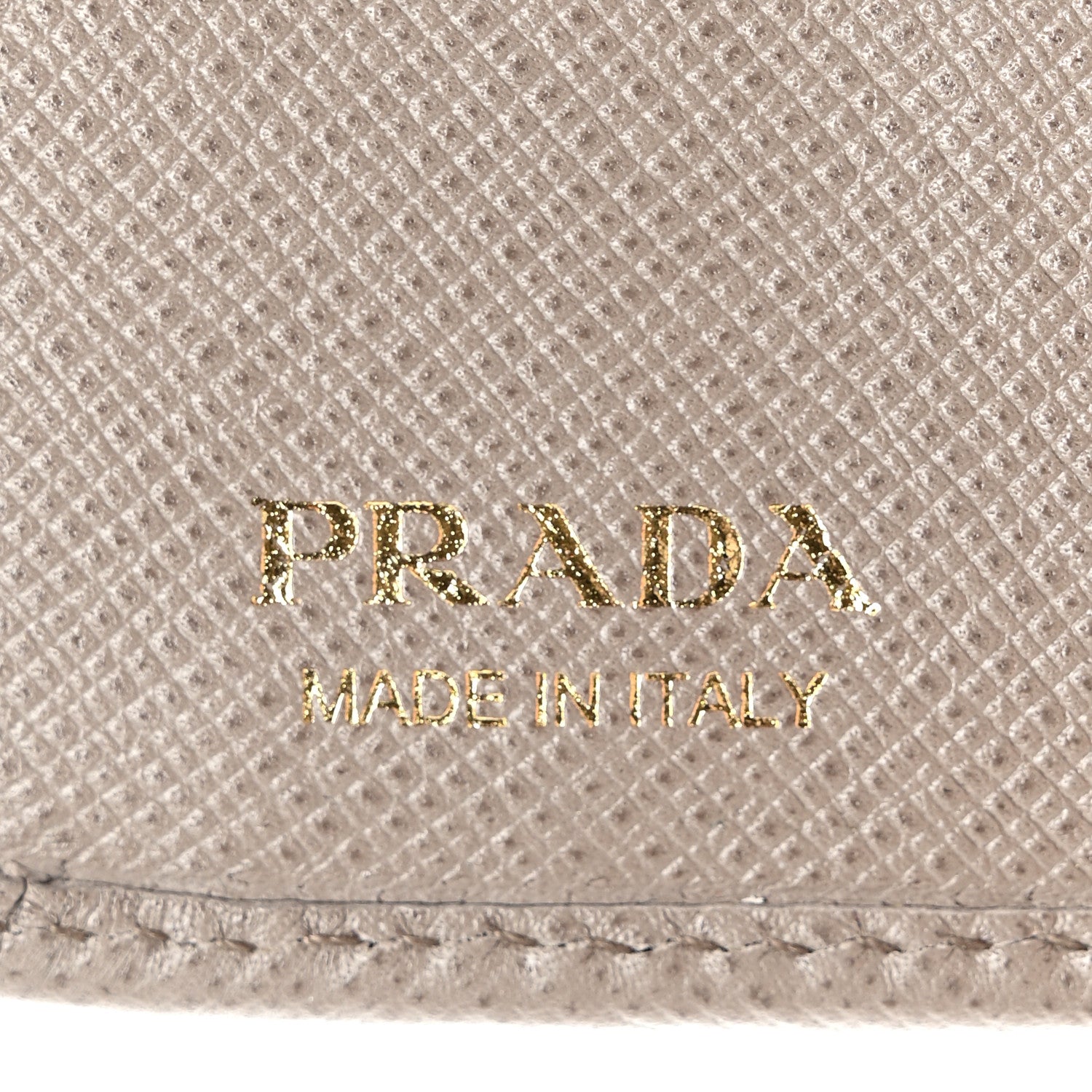 Prada Saffiano Metal Compact Wallet Argilla 7 of 10