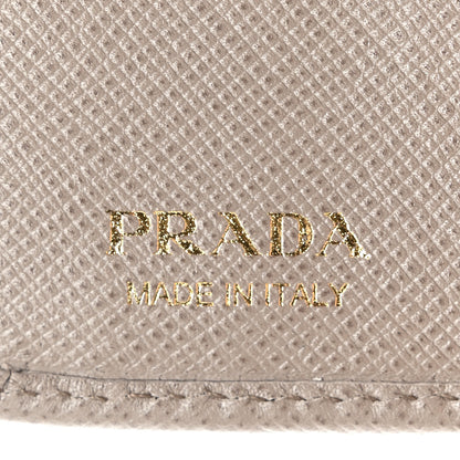 Prada Saffiano Metal Compact Wallet Argilla 7 of 10