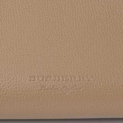 Burberry Grainy Calfskin Haymarket Check Medium Reversible Tote Camel 11 of 20