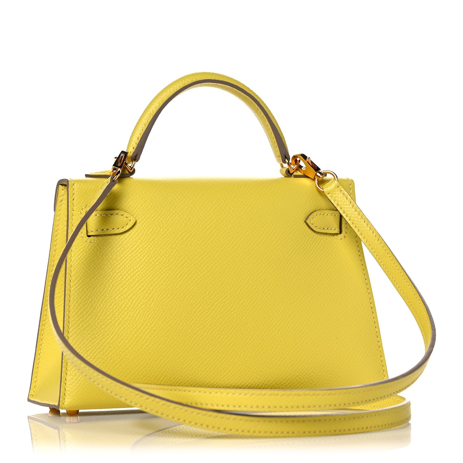 Hermes Epsom Mini Kelly Sellier 20 Lime 3 of 11