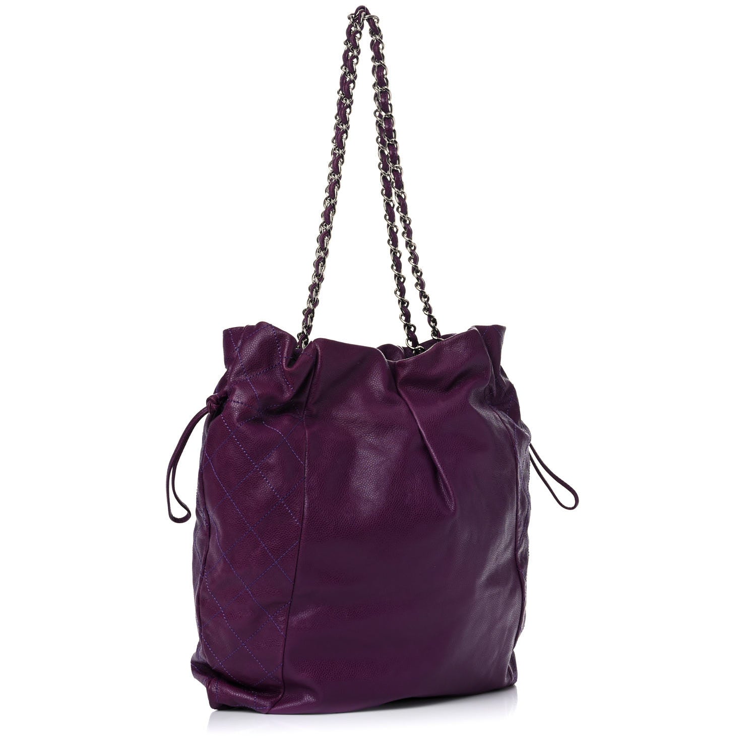 Chanel Caviar 31 Drawstring Tote Purple 3 of 10