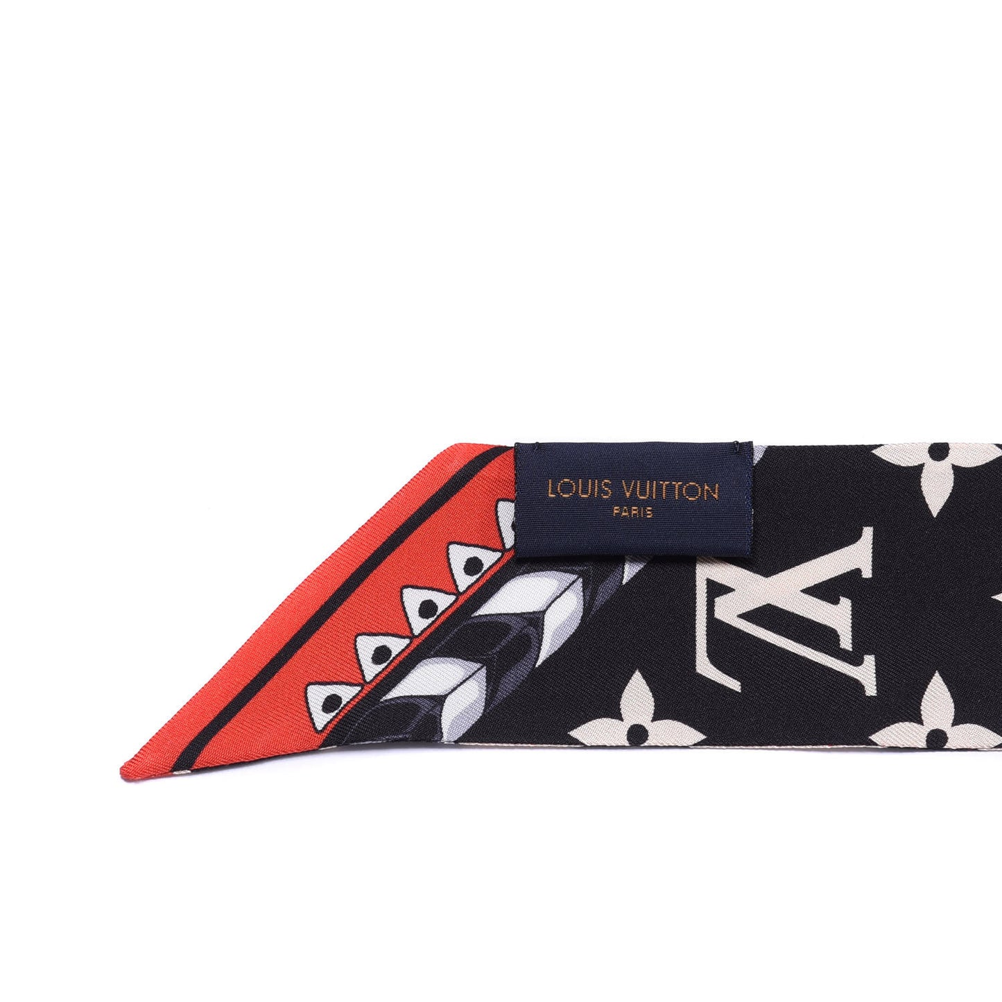 Silk Monogram LV Crafty Bi Color BB Bandeau Black Cream
