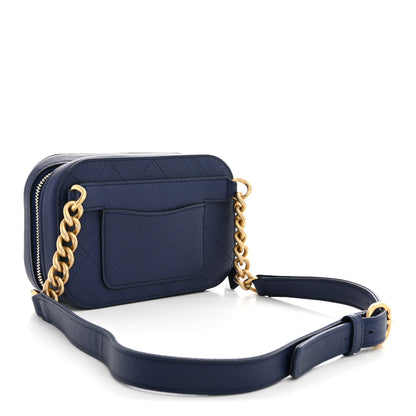 Chanel Caviar Quilted Waist Bag Navy Blue 3 of 10
