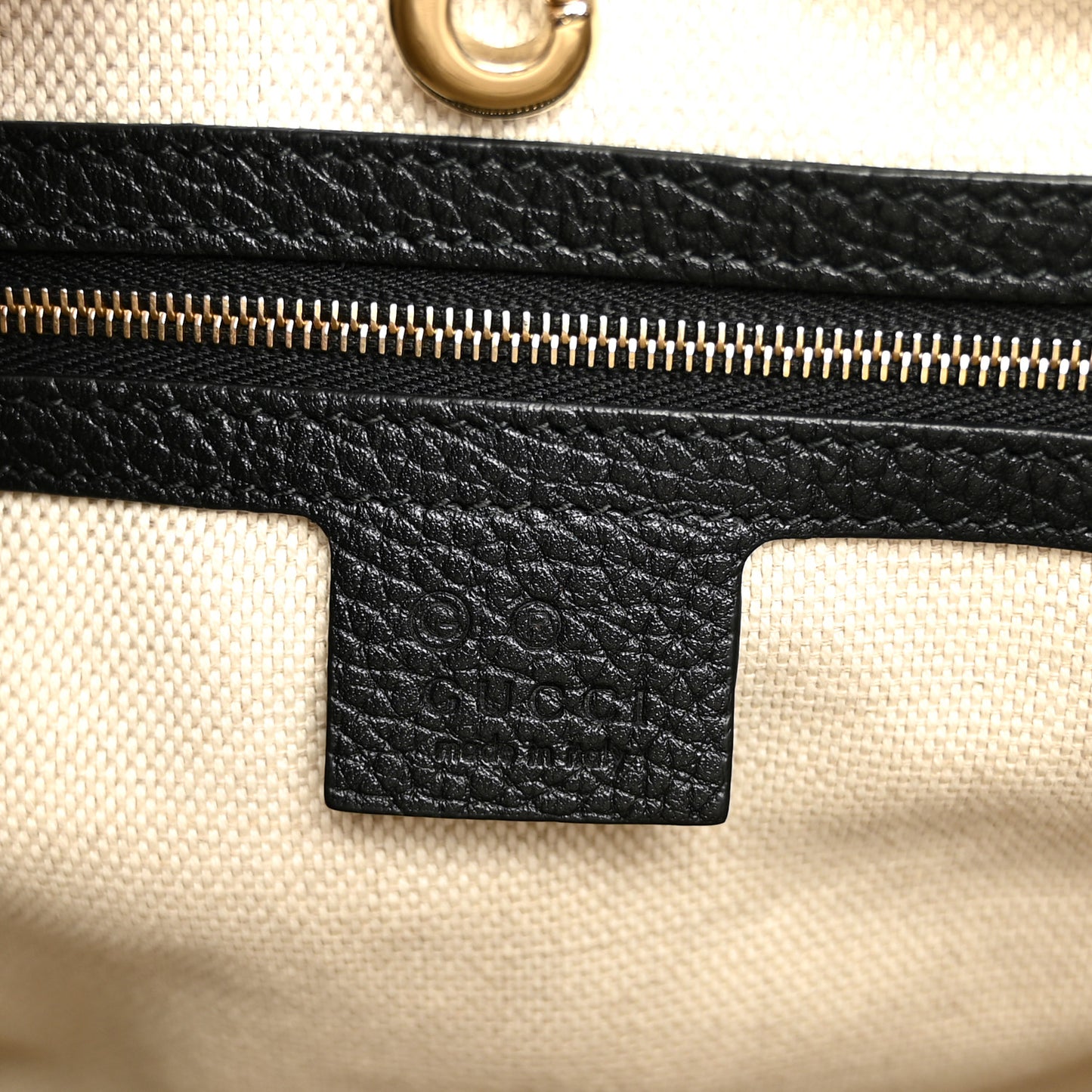Pebbled Calfskin Medium Soho Chain Shoulder Bag Black