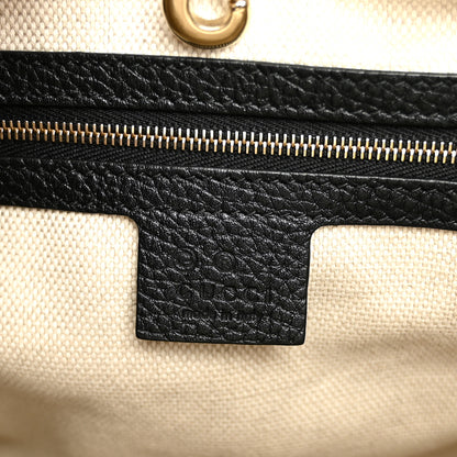 Gucci Pebbled Calfskin Medium Soho Chain Shoulder Bag Black 6 of 10
