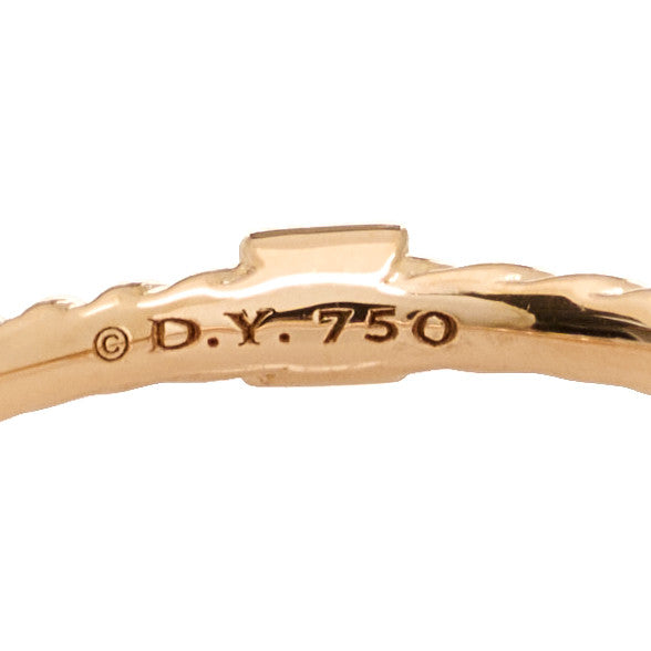 18K Rose Gold Diamond Paveflex 2mm Stackable Band Ring 52 6