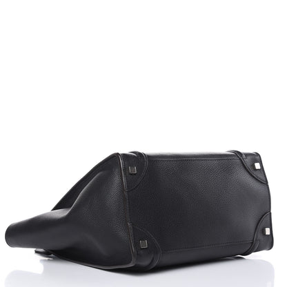 Celine Drummed Calfskin Mini Luggage Black 4 of 11