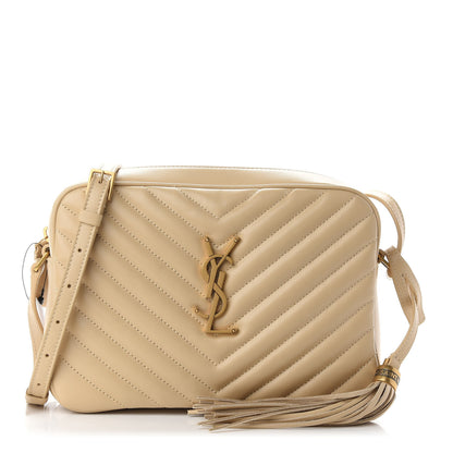 Saint Laurent Calfskin Matelasse Monogram Lou Camera Bag Ivory Natural 1 of 9
