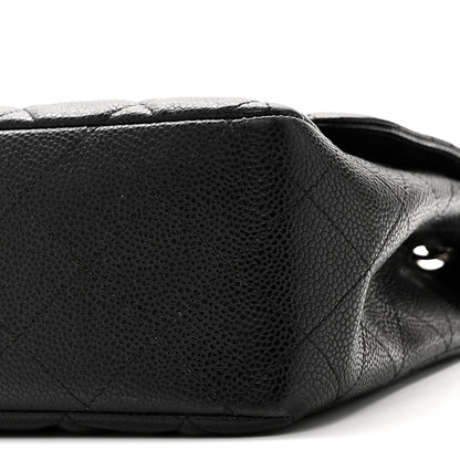 Chanel Caviar Quilted Jumbo Single Flap Black 10 of 10