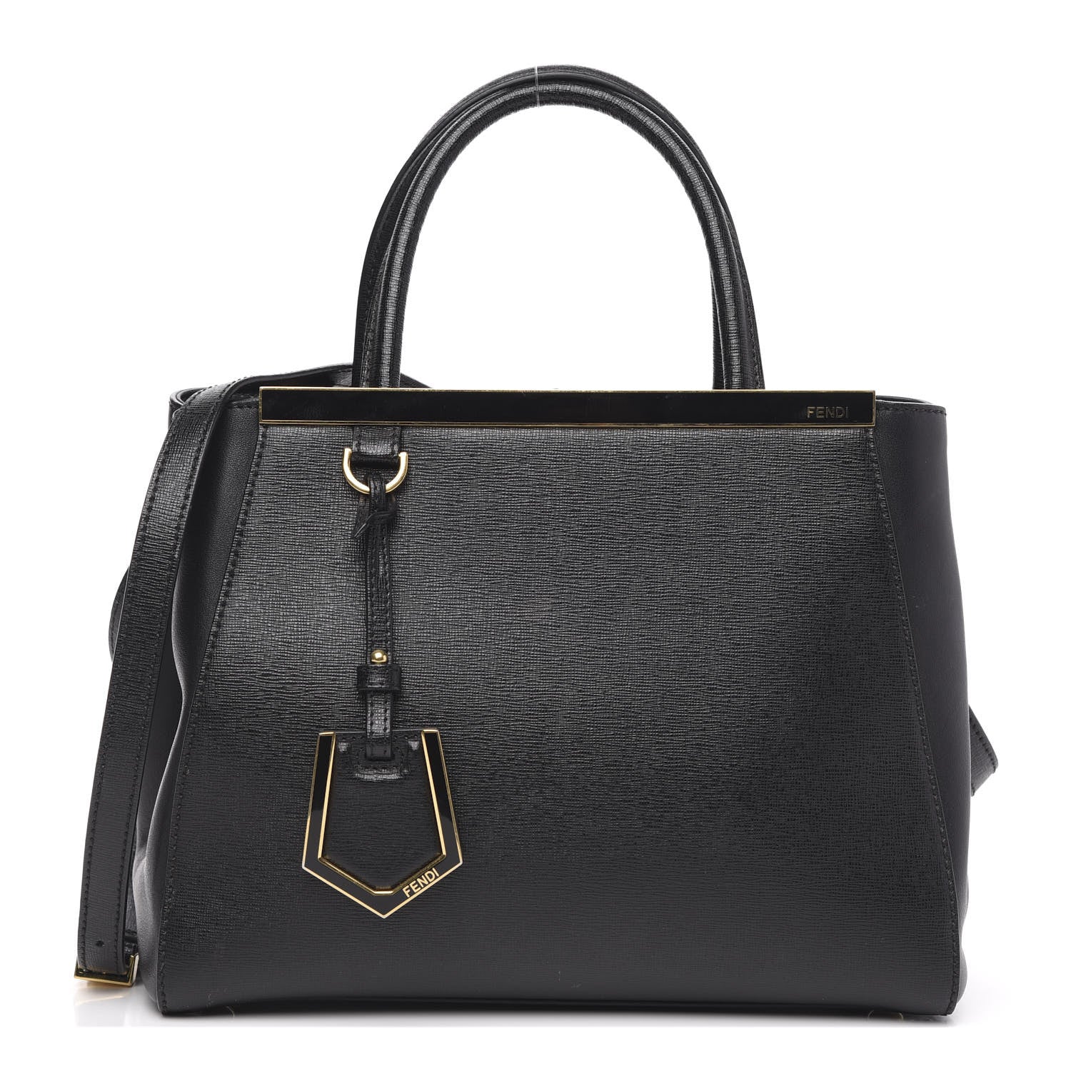 Fendi Vitello Elite Petite 2Jours Tote Black 1 of 10