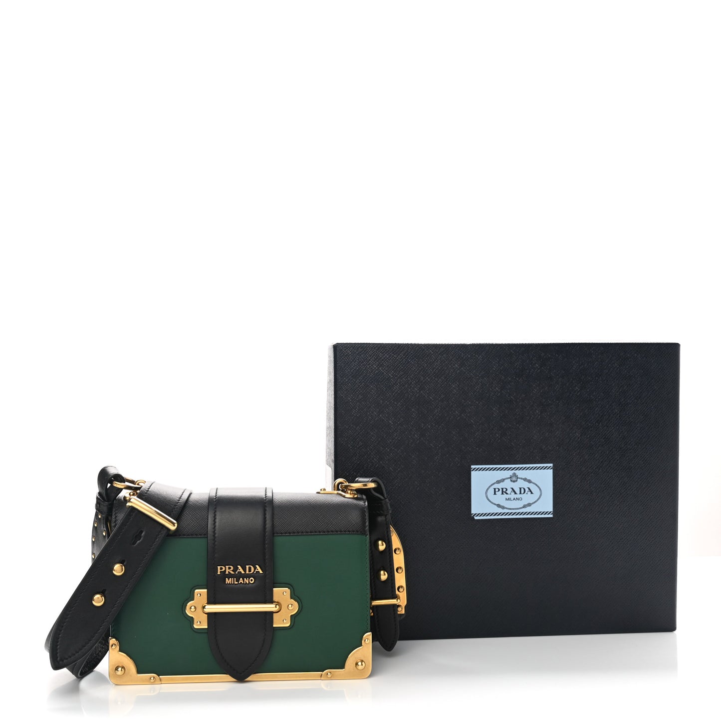 City Calf Saffiano Cahier Bag Biliardo Black