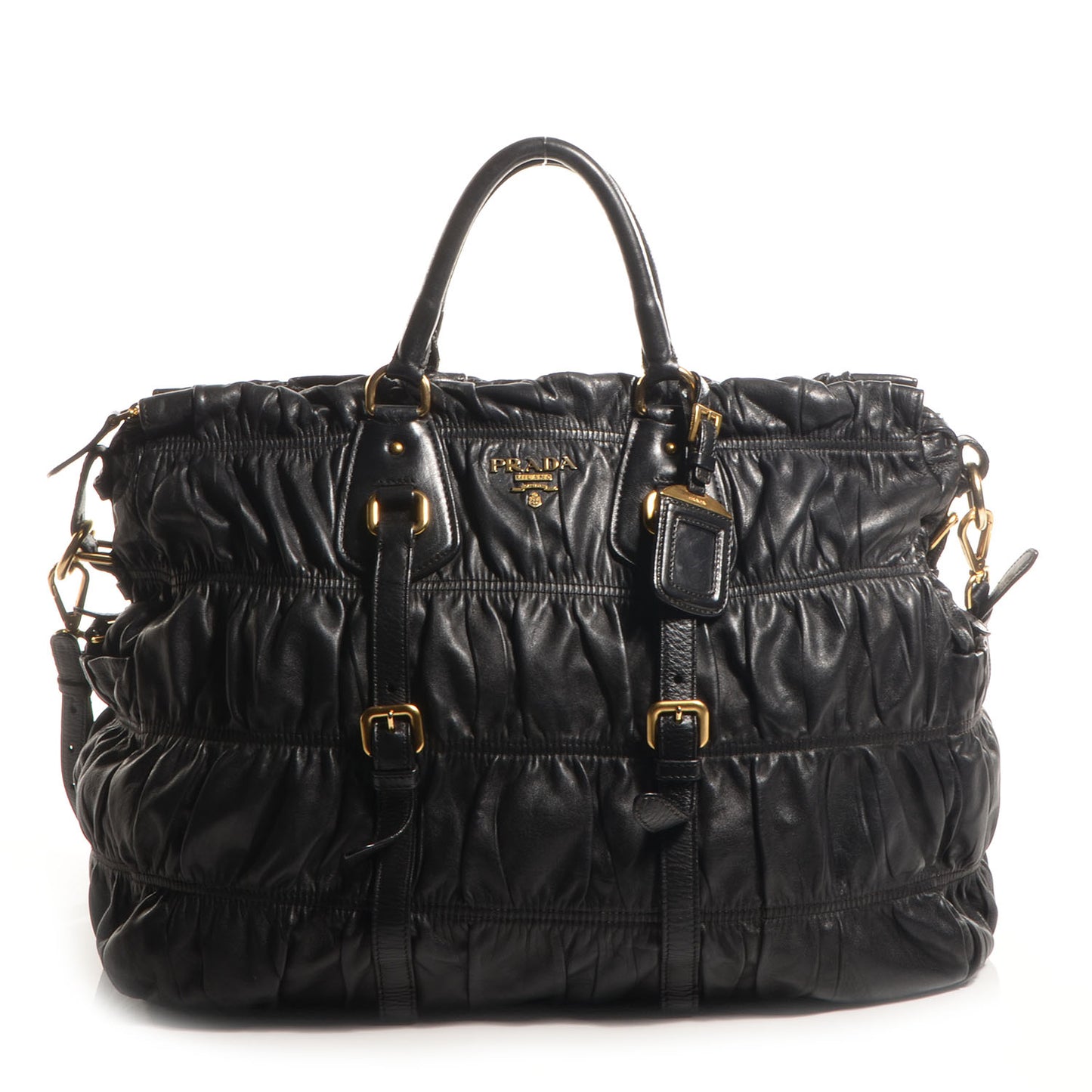 Nappa Gaufre Tote Nero Black