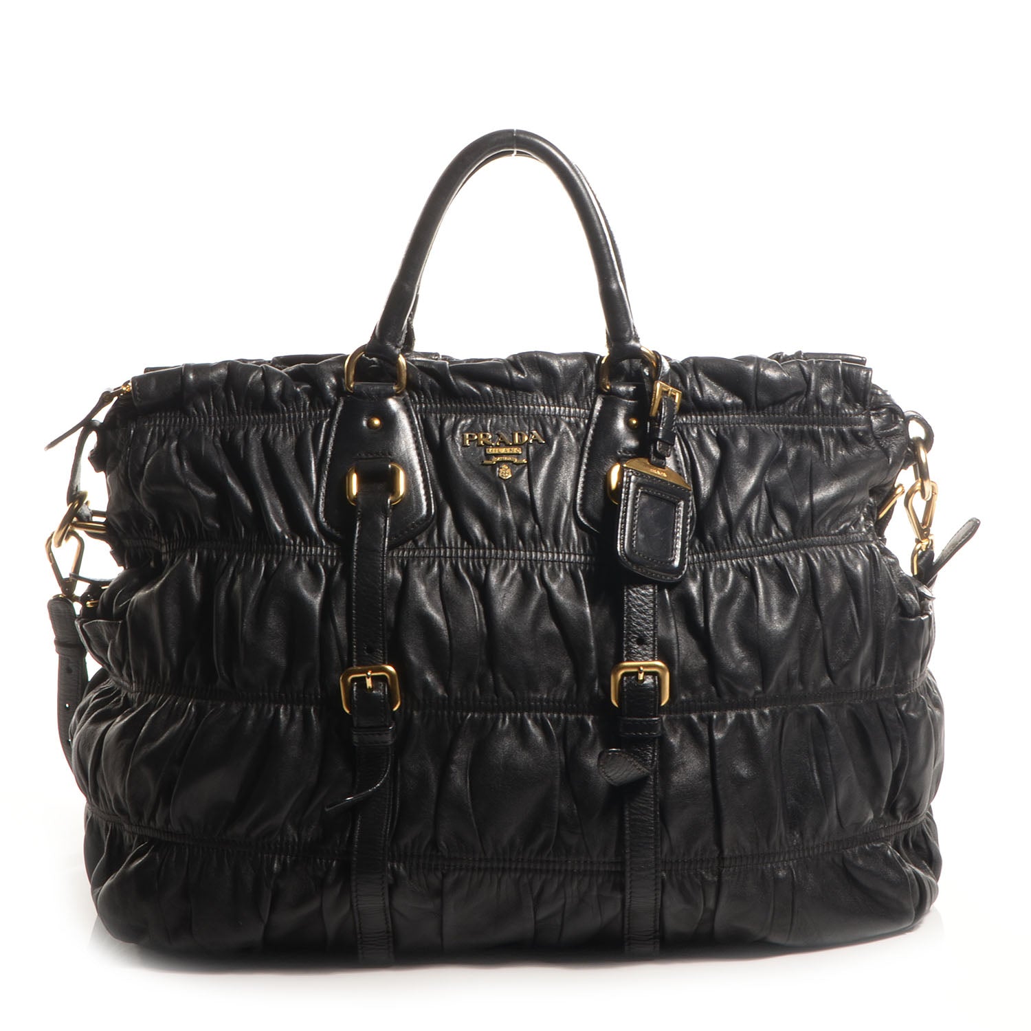 Prada Nappa Gaufre Tote Nero Black 1 of 11
