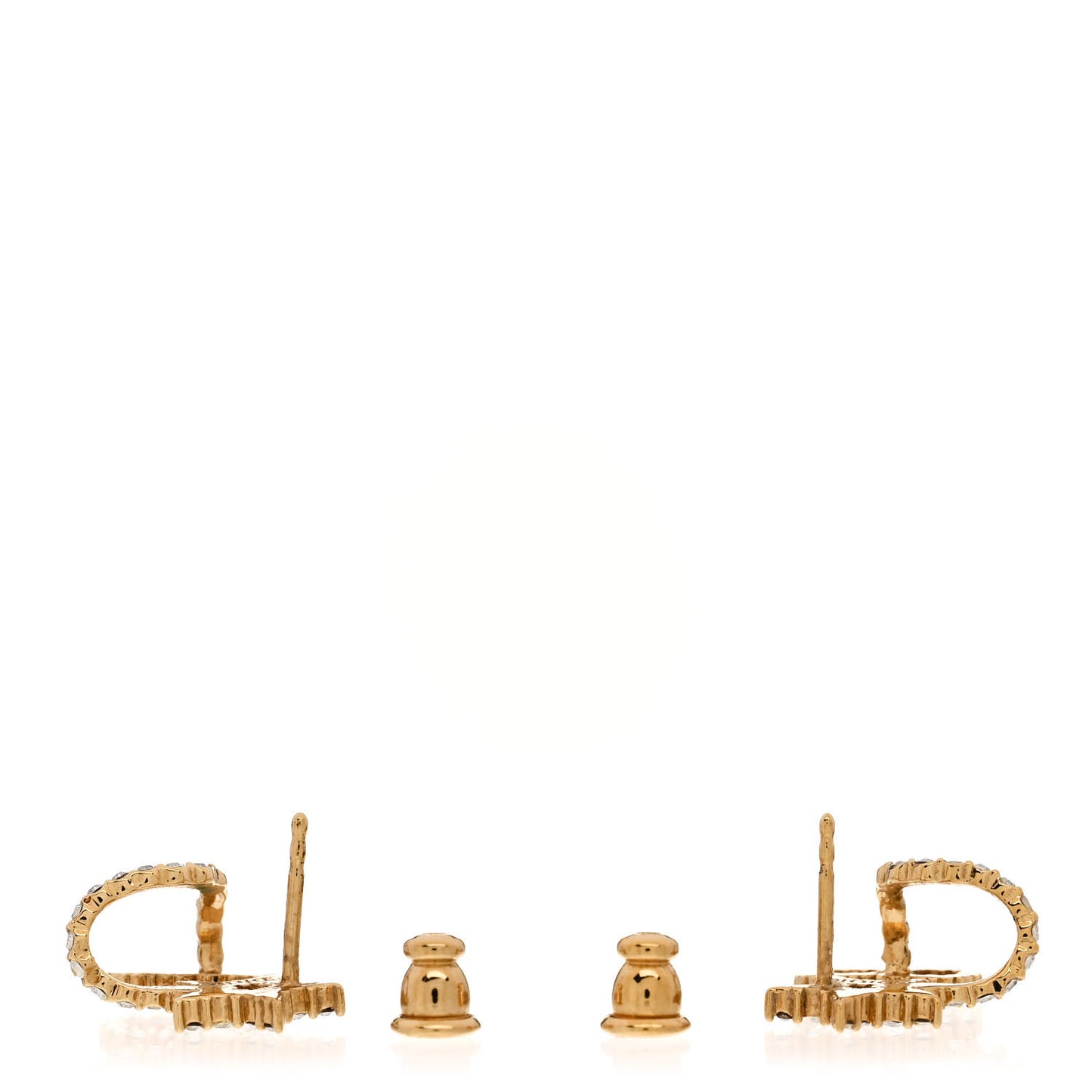 Crystal Clair D Lune Wrap Around Earrings Gold