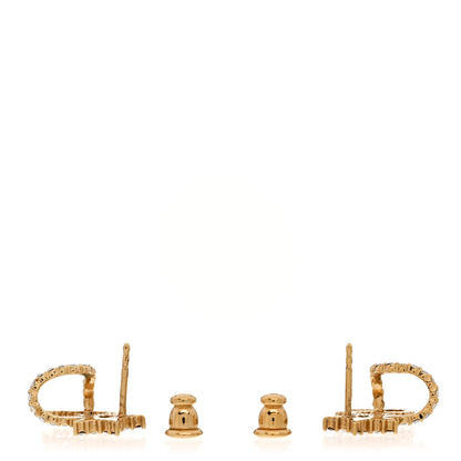 Christian Dior Crystal Clair D Lune Wrap Around Earrings Gold 3 of 5