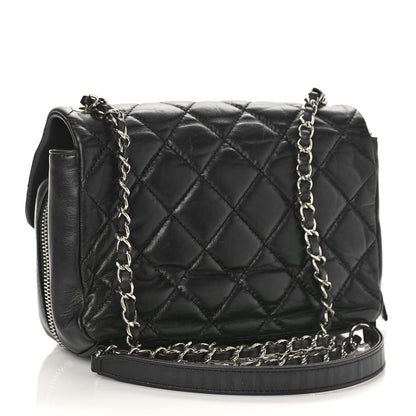 Chanel Aged Calfskin Quilted Express Zip Around Flap Black 3 of 11