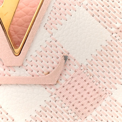 Louis Vuitton Taurillon Embroidered Vichy Capucines BB Light Pink 11 of 16