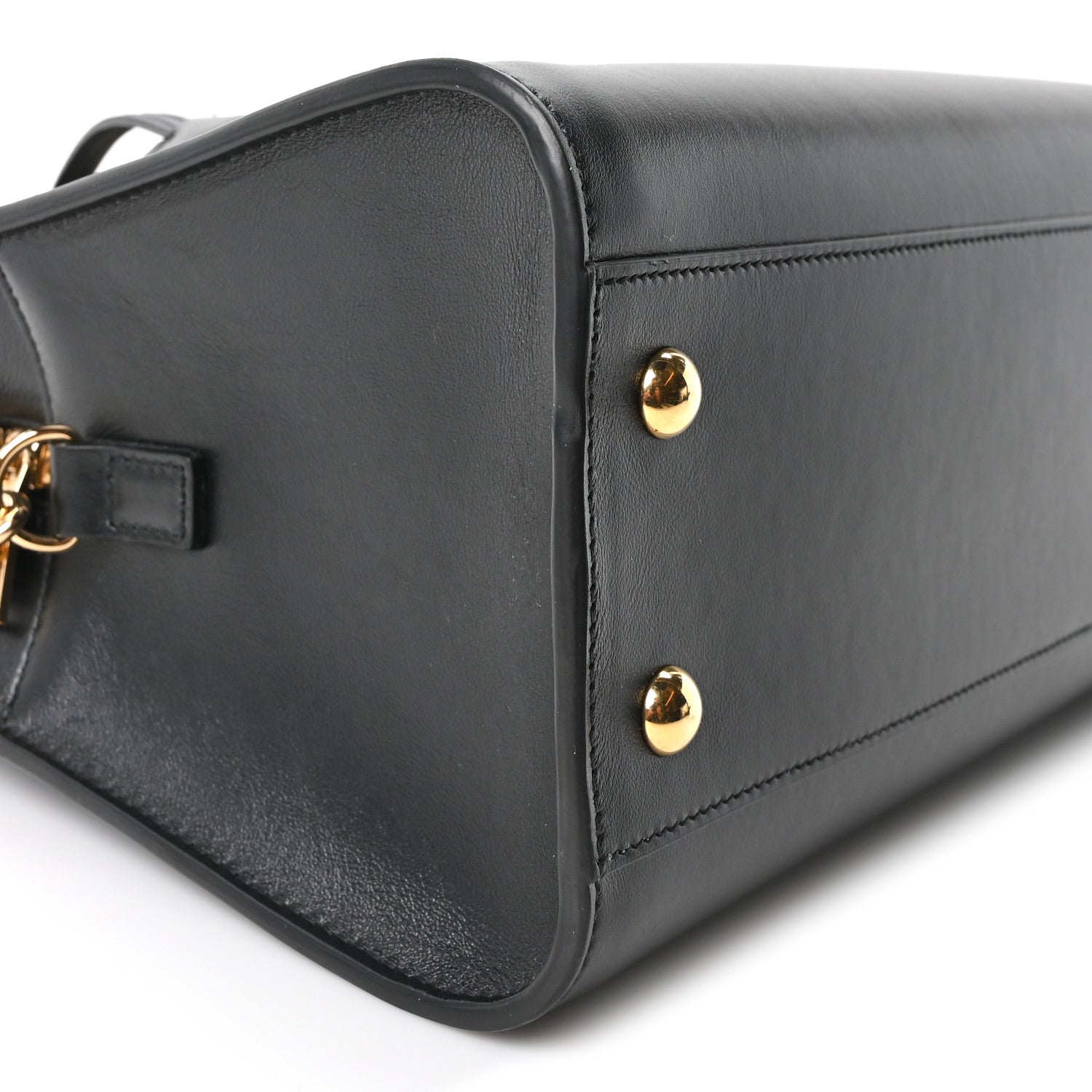 Saint Laurent Calfskin Monogram Baby Cabas Black 9 of 10