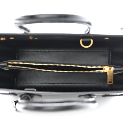 Saint Laurent Calfskin Crocodile Embossed Baby Sac De Jour Black 5 of 10