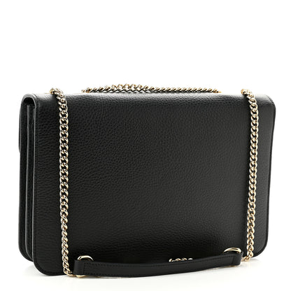 Gucci Dollar Calfskin Interlocking G Shoulder Bag Black 3 of 11