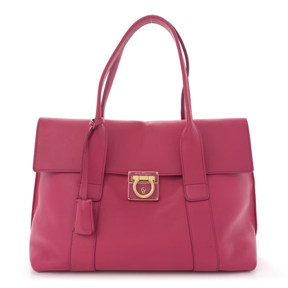 Salvatore Ferragamo Calfskin Medium Sookie Satchel Agata Rosa 1 of 19