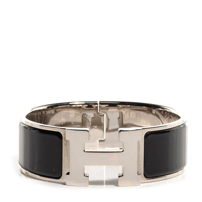 Hermes Enamel Wide Clic Clac H Bracelet PM Black 1 of 5