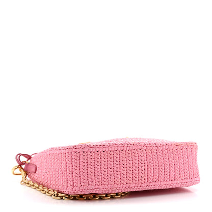 Prada Yarn Raffia Effect Crochet Re-Edition 2005 Shoulder Bag Petalo 4 of 13