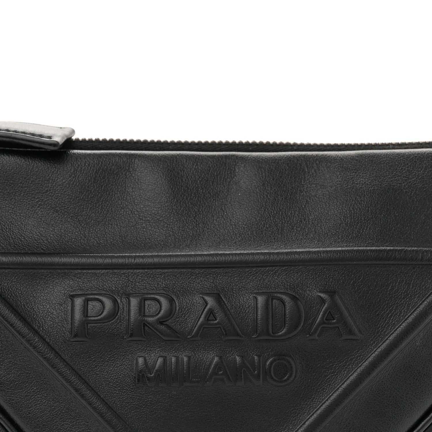 Prada Grace Lux Triangle Shoulder Bag Black 8 of 10