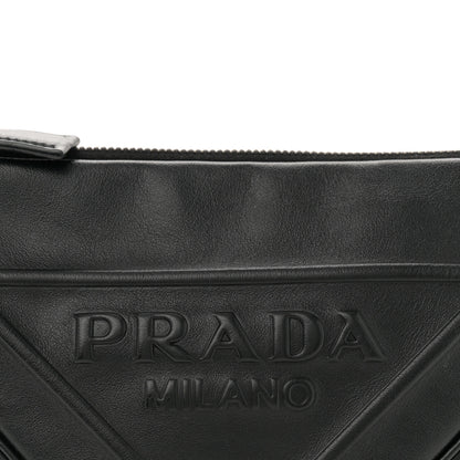 Prada Grace Lux Triangle Shoulder Bag Black 8 of 10