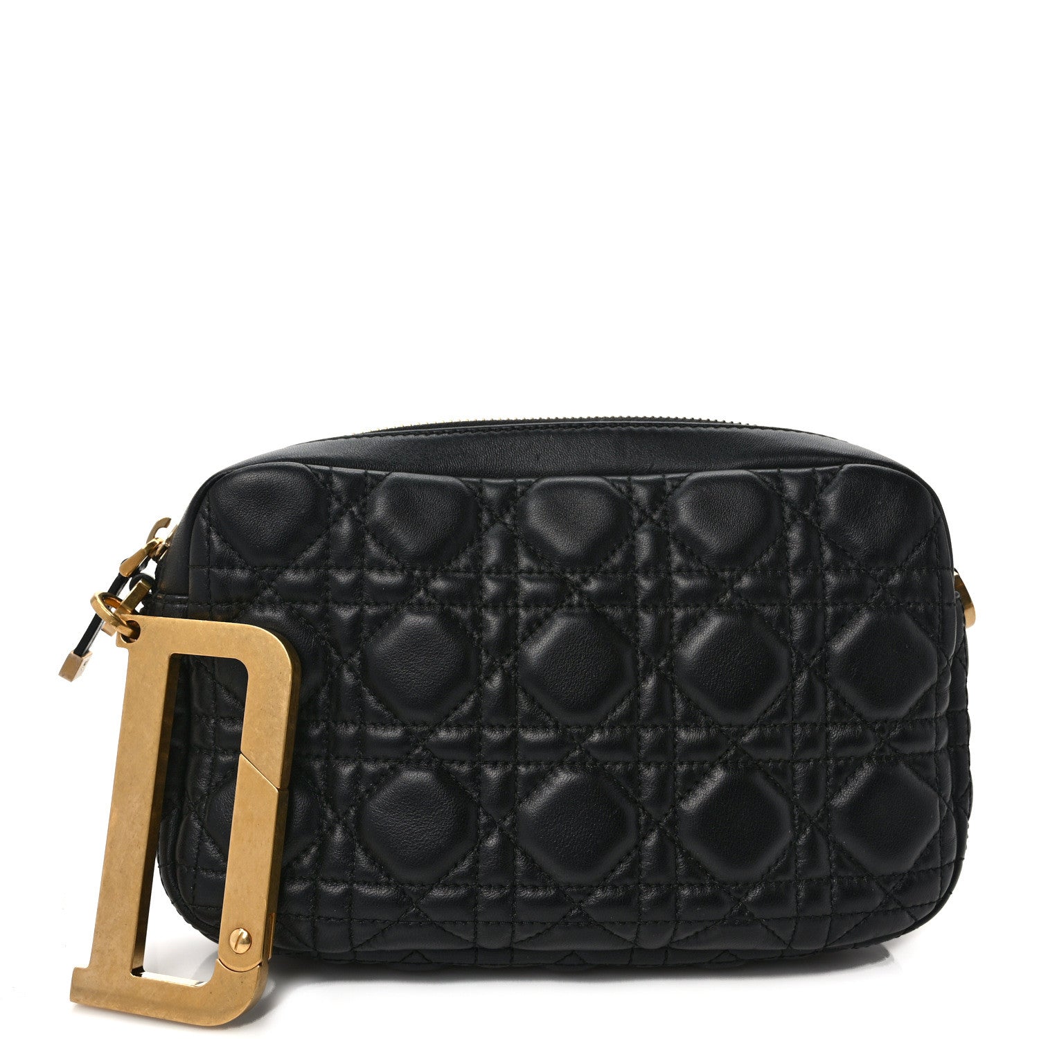 Christian Dior Lambskin Cannage DiorQuake Pouch Black 1 of 8