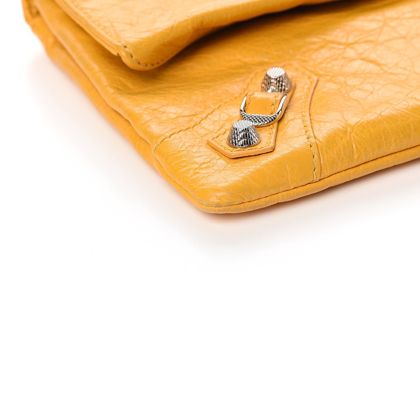 Agneau Giant 12 Silver Hardware Envelope Clutch Mangue