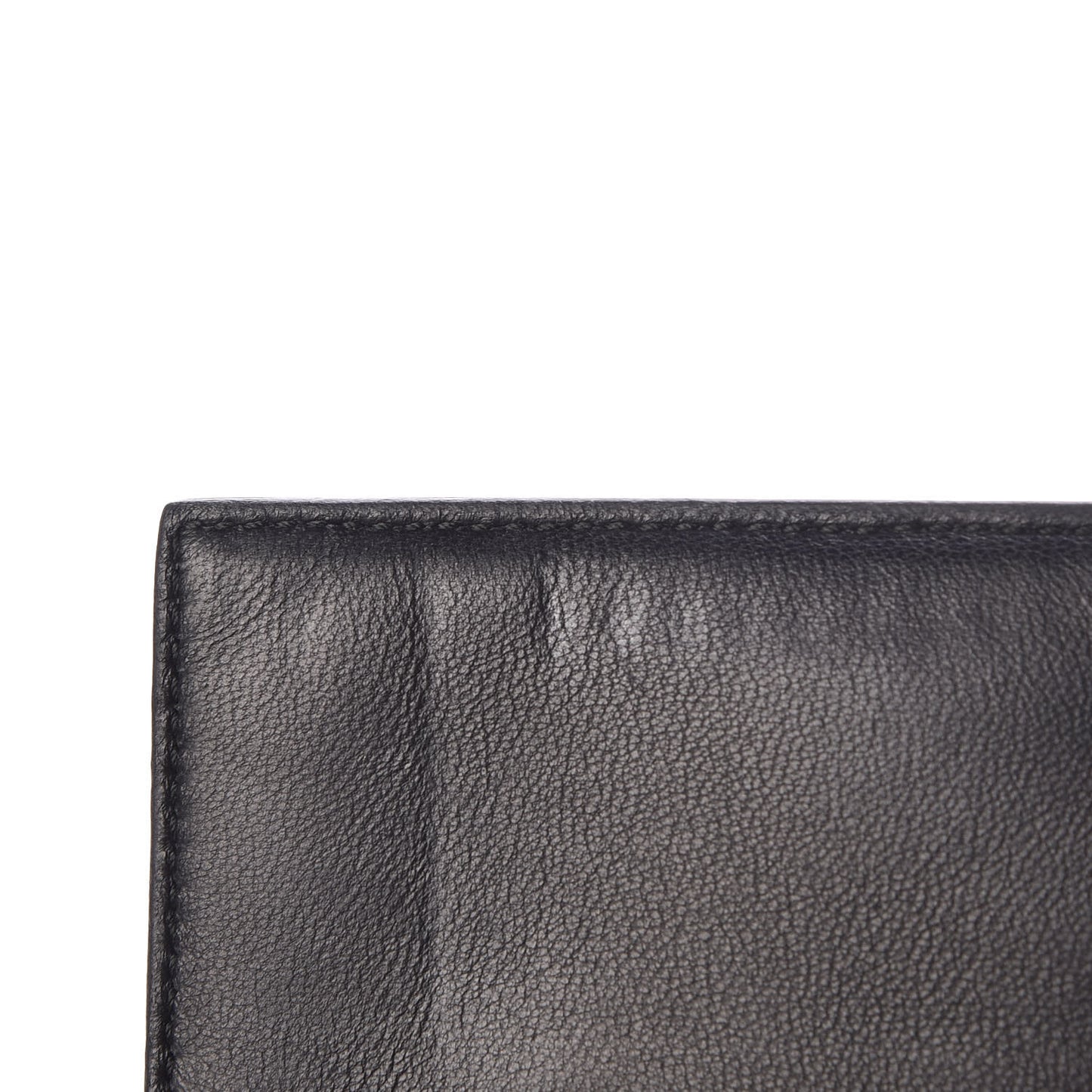 Calfskin Studded Skull Wallet on Chain Black