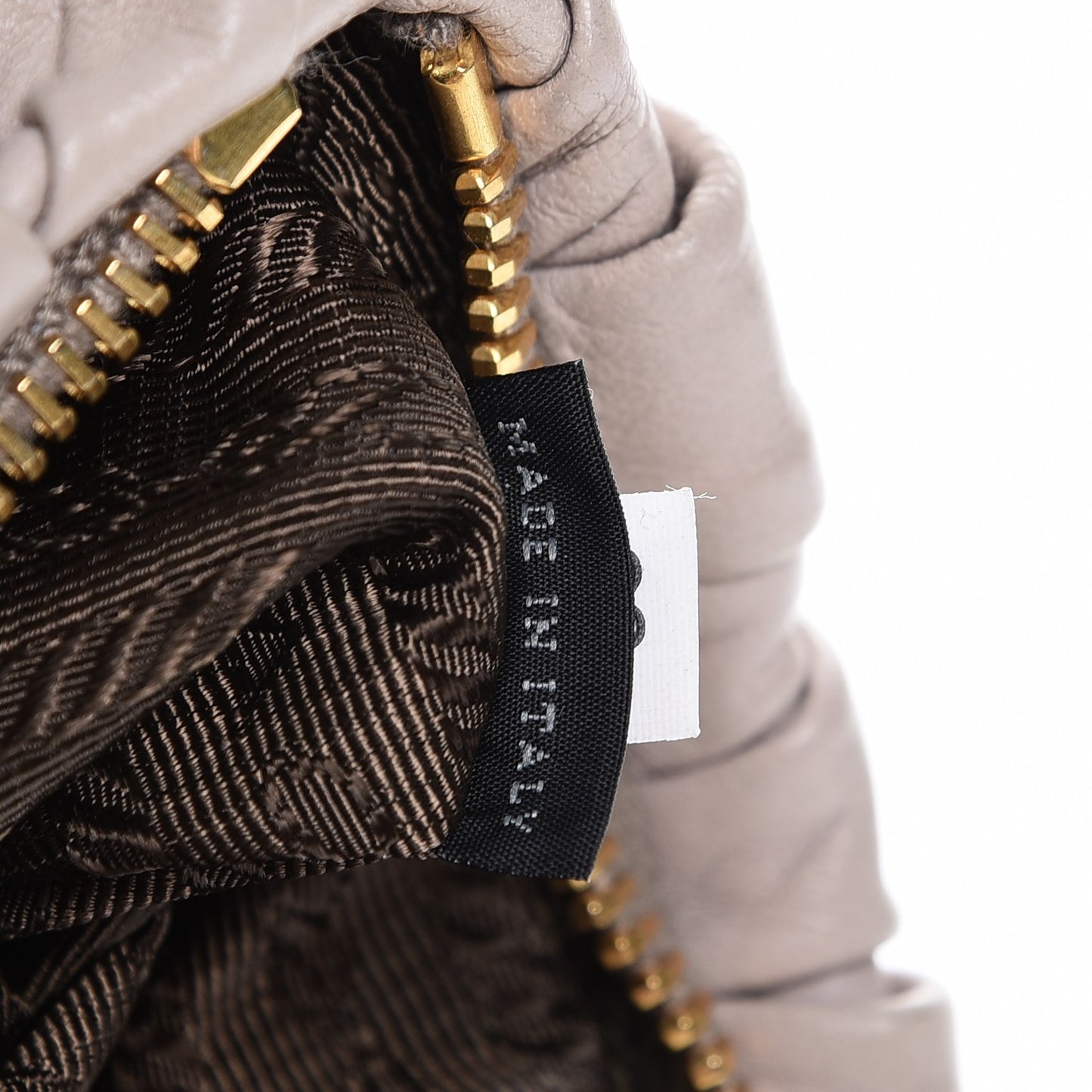 Nappa Gaufre Bow Wristlet Clutch Pomice