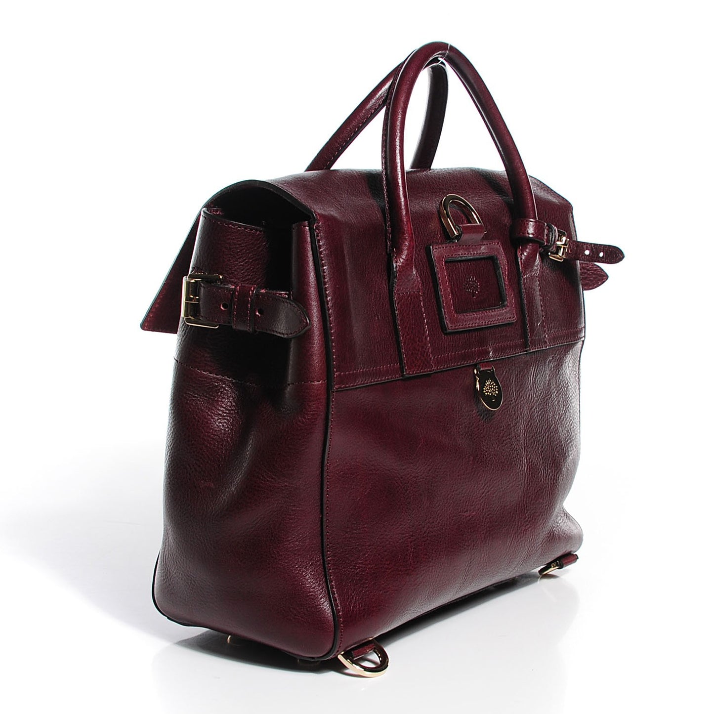 Natural Leather Cara Delevigne Convertible Satchel Oxblood