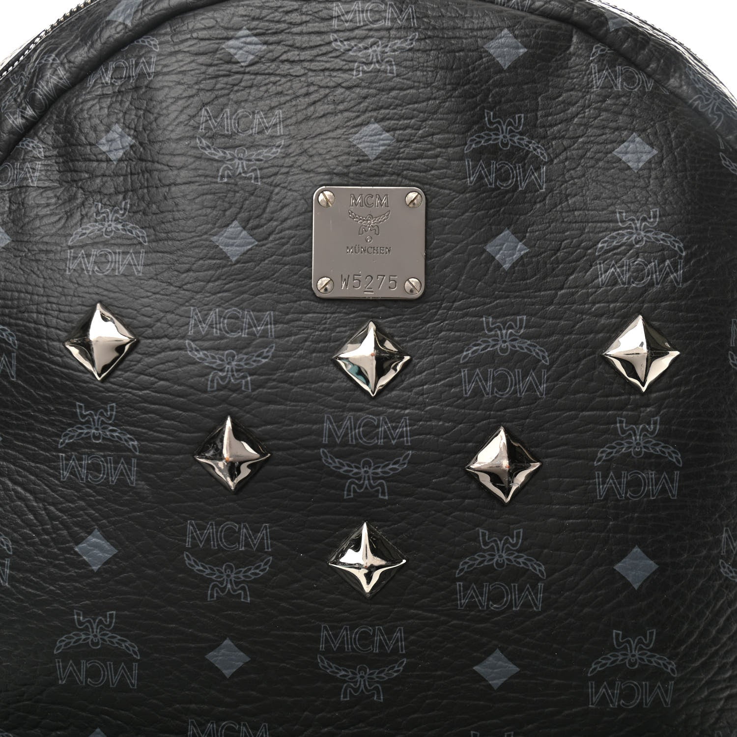 MCM Visetos Medium Sprinkle Stud Stark Backpack Black 7 of 11