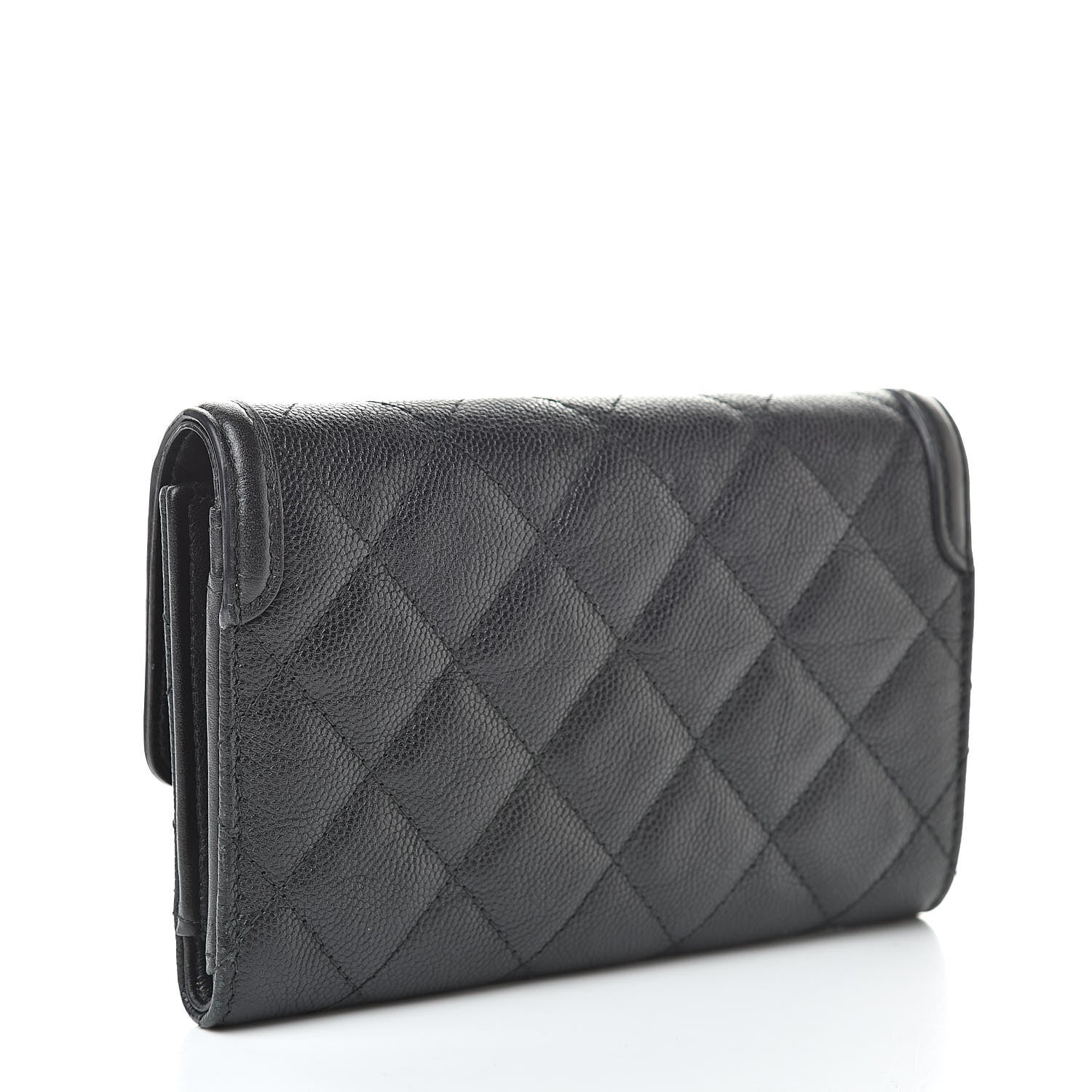 Chanel Caviar Quilted Medium Filigree Flap Wallet Black 3 of 9