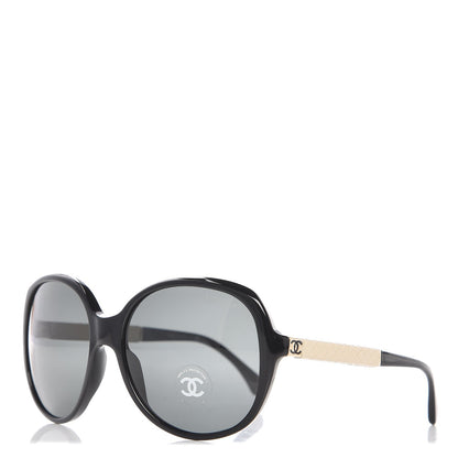 Chanel Quilted CC Sunglasses 5232 Black White 1 of 8