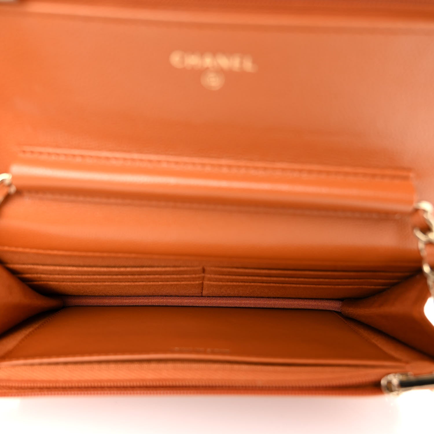 Chanel Caviar Quilted Wallet on Chain WOC Light Brown 5 of 11
