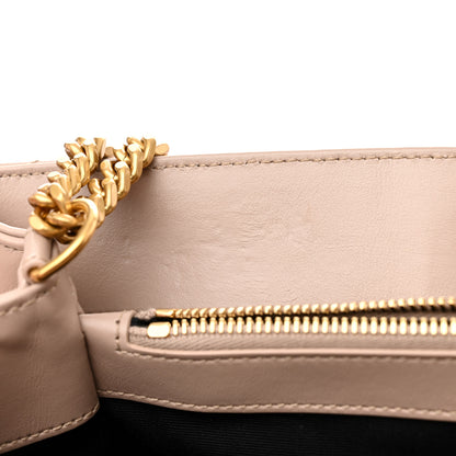 Saint Laurent Calfskin Y Quilted Monogram Medium Loulou Chain Satchel Light Natural 11 of 14