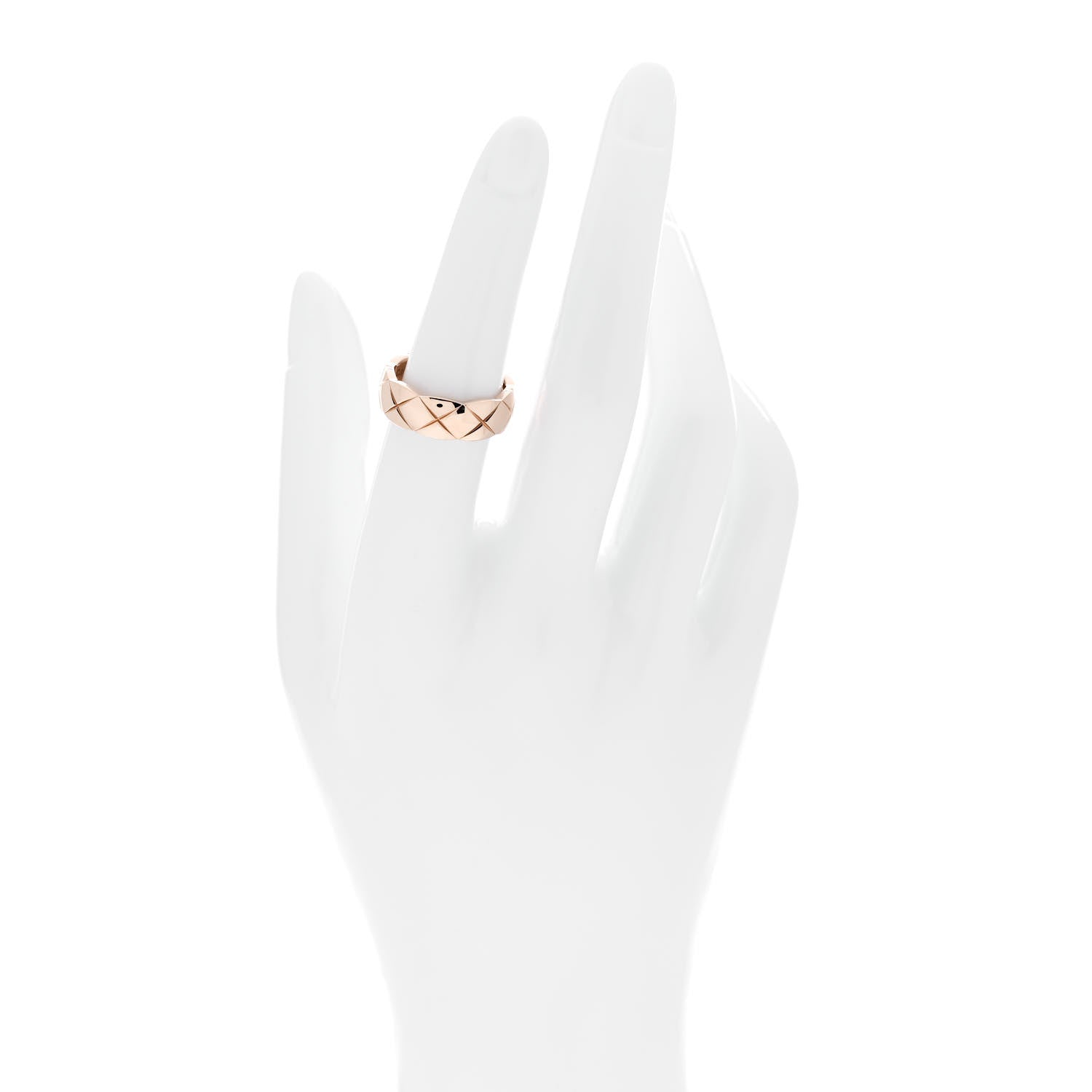 Chanel 18K Beige Gold Small Coco Crush Ring 53 6.5 2 of 6